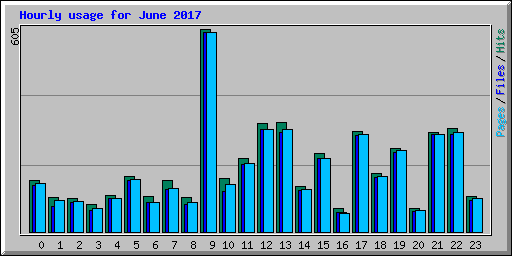 Hourly usage for June 2017