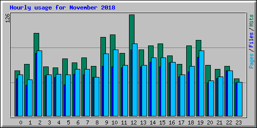 Hourly usage for November 2018