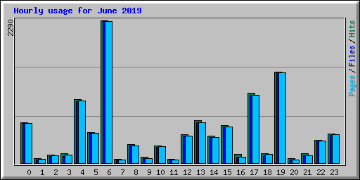 Hourly usage for June 2019