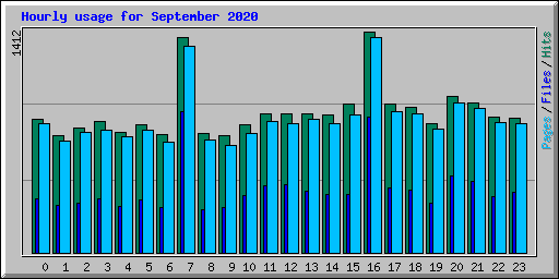 Hourly usage for September 2020