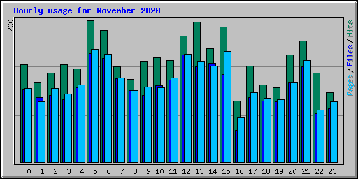 Hourly usage for November 2020