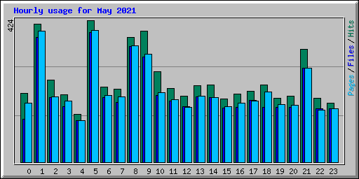 Hourly usage for May 2021
