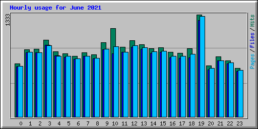 Hourly usage for June 2021