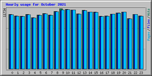 Hourly usage for October 2021