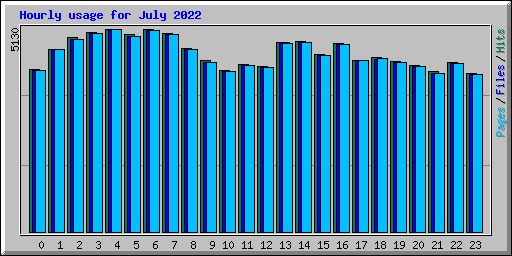 Hourly usage for July 2022